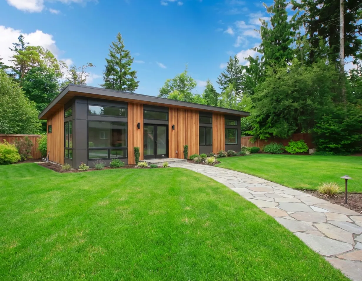 Prefab ADU installation Los Angeles completed modular accessory dwelling unit with modern design and fast construction