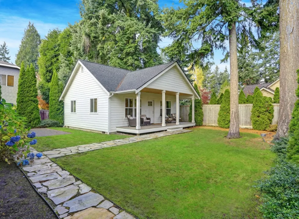 Detached ADU built in Los Angeles backyard featuring modern exterior siding and private living space