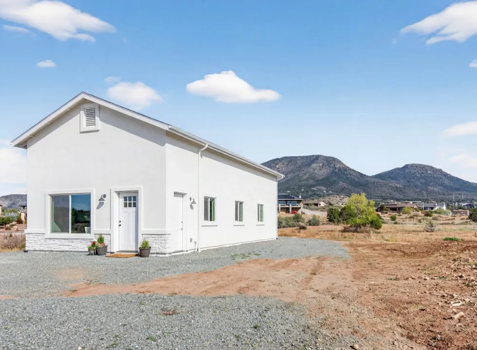 Existing garage structure in Los Angeles prepared for conversion into functional ADU living space